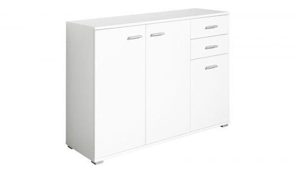 Kommode Treviso Kommode Treviso-Kommode-weiß-Materialmix Breite: 107 cm Höhe: 75 cm weiß Kommode Treviso Kommode Treviso-Kommode-weiß-Materialmix Breite: 107 cm Höhe: 75 cm weiß