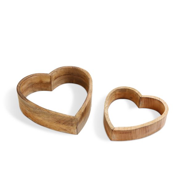 BOLTZE Deko-Herz 2er Set Mangoholz BOLTZE Deko-Herz 2er Set Mangoholz