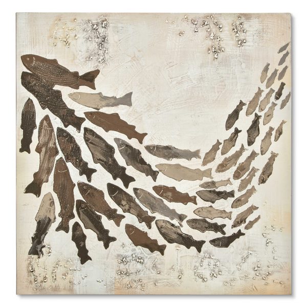 BOLTZE Wandbild Koi Schwarm 80 x 80 cm BOLTZE Wandbild Koi Schwarm 80 x 80 cm
