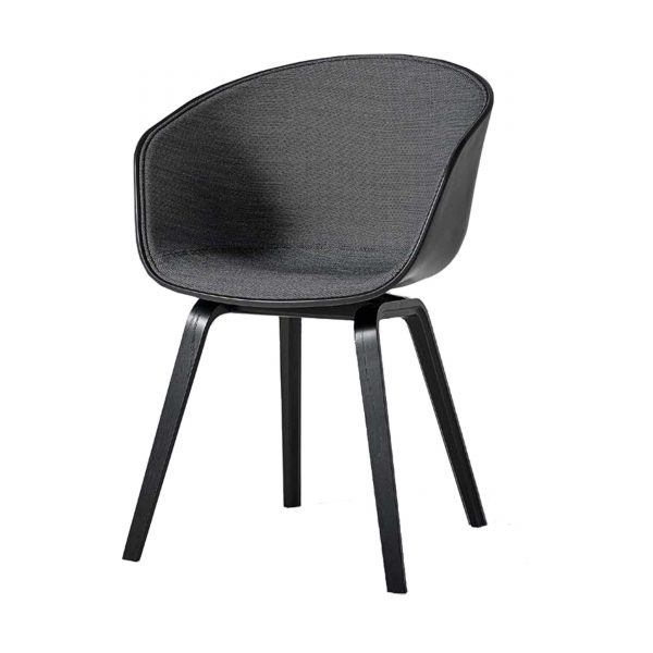 About A Chair AAC22 Spiegelpolster Stuhl gebeizt schwarz soft black About A Chair AAC22 Spiegelpolster Stuhl gebeizt schwarz soft black