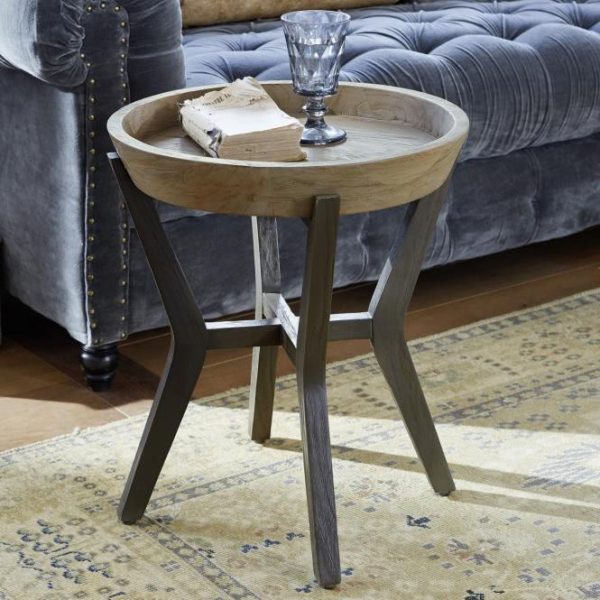 Beistelltisch Mati graubraun H/Ø ca. 54/50 cm Beistelltisch Mati graubraun H/Ø ca. 54/50 cm