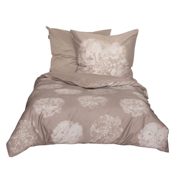 Bettwäsche Flori - Baumwollstoff - Cappuccino/Ecru - 135 x 200 cm + Kissen 80 x 80 cm Bettwäsche Flori - Baumwollstoff - Cappuccino/Ecru - 135 x 200 cm + Kissen 80 x 80 cm