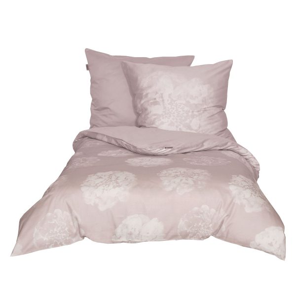 Bettwäsche Flori - Baumwollstoff - Flieder / Weiß - 135 x 200 cm + Kissen 80 x 80 cm Bettwäsche Flori - Baumwollstoff - Flieder / Weiß - 135 x 200 cm + Kissen 80 x 80 cm