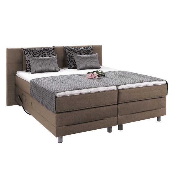 Boxspringbett Kendrick (mit Elektromotor) - inkl. Topper - 200 x 200cm - H3 ab 80 kg - Hellbraun Boxspringbett Kendrick (mit Elektromotor) - inkl. Topper - 200 x 200cm - H3 ab 80 kg - Hellbraun