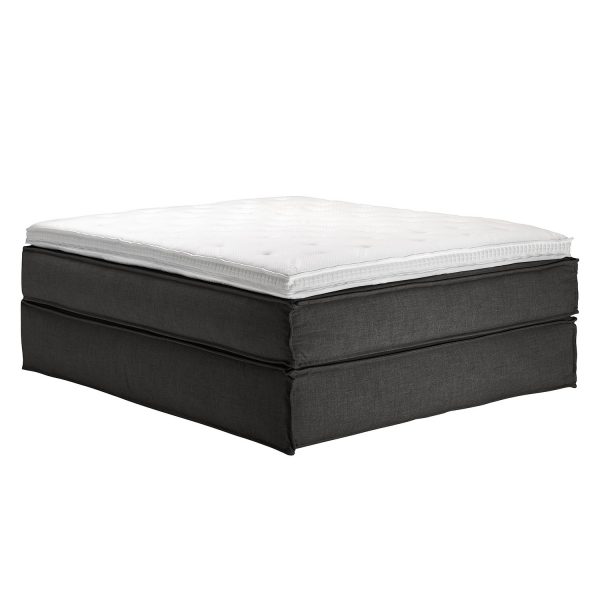 Boxspringbett Kinx - Webstoff - Anthrazit - Ohne - 160 x 200 cm Boxspringbett Kinx - Webstoff - Anthrazit - Ohne - 160 x 200 cm