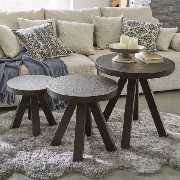 Couchtisch 3er Set Stourton schwarz HxØ ca. 60x60 cm Couchtisch 3er Set Stourton schwarz HxØ ca. 60x60 cm