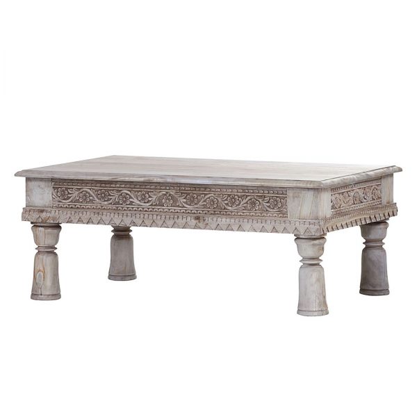 Couchtisch Orient I - Mango massiv - Weiß Couchtisch Orient I - Mango massiv - Weiß