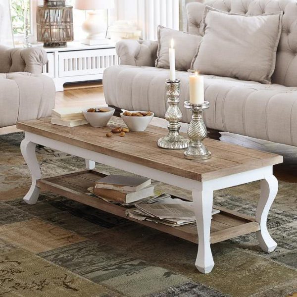 Couchtisch Riverside natur/weiß H/B/T ca. 42/130/45 cm Couchtisch Riverside natur/weiß H/B/T ca. 42/130/45 cm