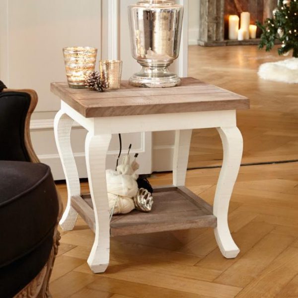 Couchtisch Riverside natur/weiß H/B/T ca. 50/50/50 cm Couchtisch Riverside natur/weiß H/B/T ca. 50/50/50 cm