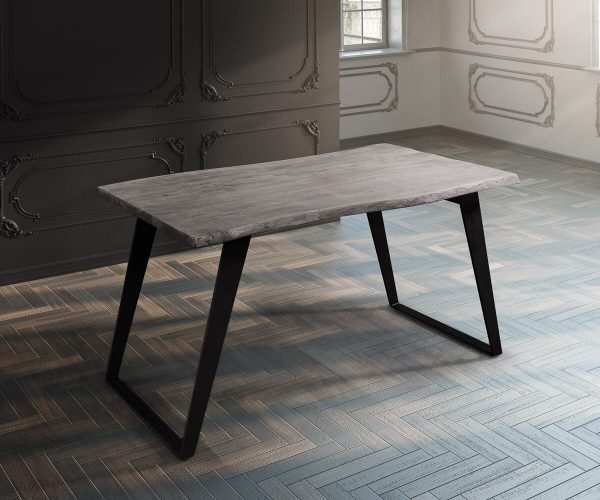 DELIFE Baumtisch Live-Edge 140x90 Akazie Platin Platte 3,5cm Gestell schräg, Esstische, Baumkantenmöbel, Massivholzmöbel, Massivholz, Baumkante, Wolf Live Edge DELIFE Baumtisch Live-Edge 140x90 Akazie Platin Platte 3,5cm Gestell schräg, Esstische, Baumkantenmöbel, Massivholzmöbel, Massivholz, Baumkante, Wolf Live Edge