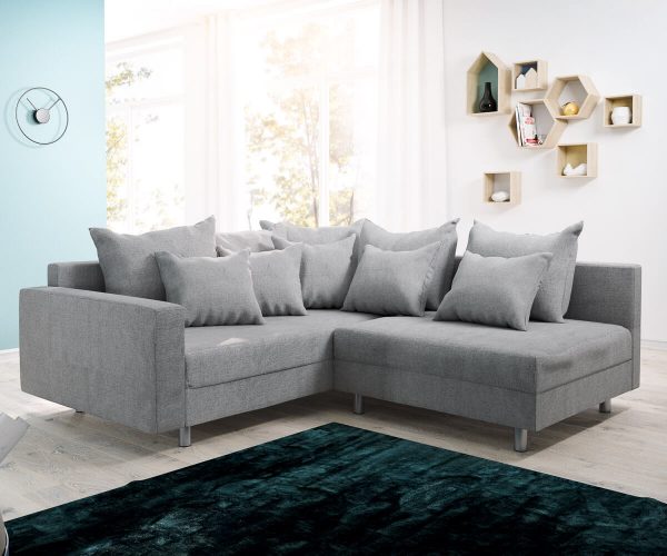 DELIFE Ecksofa Clovis Grau Flachgewebe Armlehne Ottomane Links Modulsofa, Design Ecksofas, Couch Loft, Modulsofa, modular DELIFE Ecksofa Clovis Grau Flachgewebe Armlehne Ottomane Links Modulsofa, Design Ecksofas, Couch Loft, Modulsofa, modular