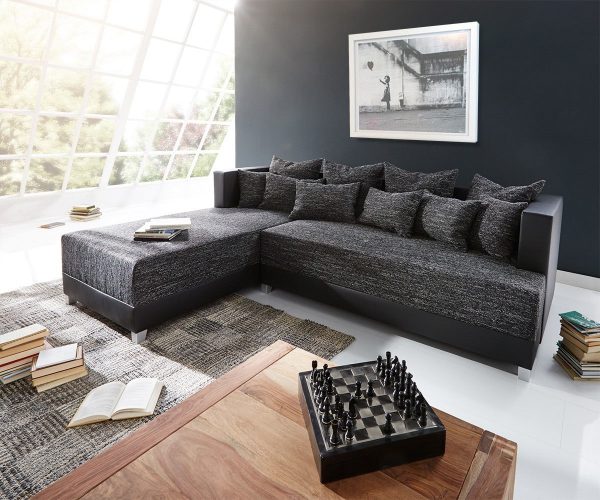 DELIFE Ecksofa Megara 276x204 Schwarz inklusive Schlaffunktion, Ecksofas DELIFE Ecksofa Megara 276x204 Schwarz inklusive Schlaffunktion, Ecksofas