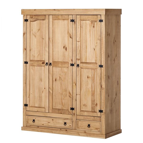 Drehtürenschrank Finca Rustica II - Kiefer massiv - 154 cm (3-türig) Drehtürenschrank Finca Rustica II - Kiefer massiv - 154 cm (3-türig)