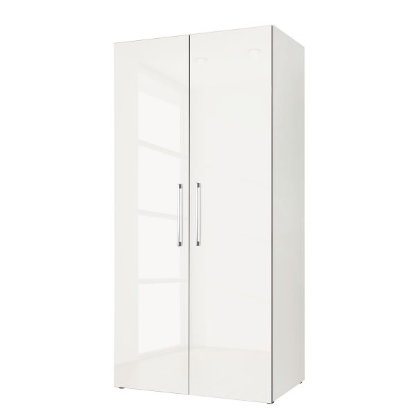 Drehtürenschrank KSW I - Hochglanz Alpinweiß - 100 cm (2-türig) Drehtürenschrank KSW I - Hochglanz Alpinweiß - 100 cm (2-türig)