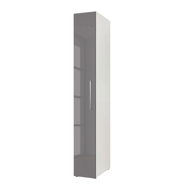 Drehtürenschrank KSW I - Hochglanz Lavagrau - 30 cm (1-türig) Drehtürenschrank KSW I - Hochglanz Lavagrau - 30 cm (1-türig)