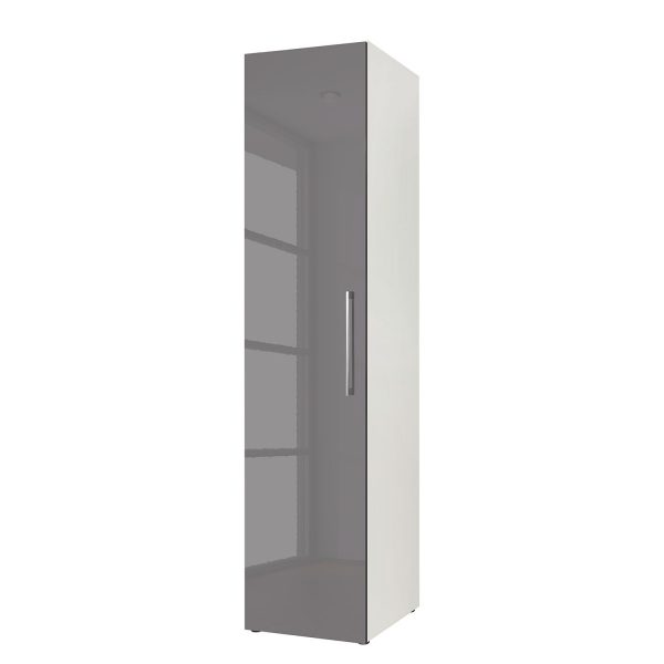 Drehtürenschrank KSW I - Hochglanz Lavagrau - 45 cm (1-türig) Drehtürenschrank KSW I - Hochglanz Lavagrau - 45 cm (1-türig)