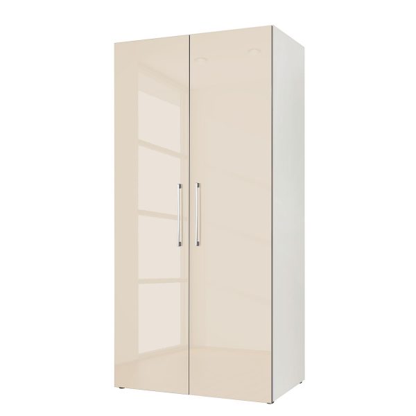 Drehtürenschrank KSW I - Hochglanz Macchiato - 100 cm (2-türig) Drehtürenschrank KSW I - Hochglanz Macchiato - 100 cm (2-türig)