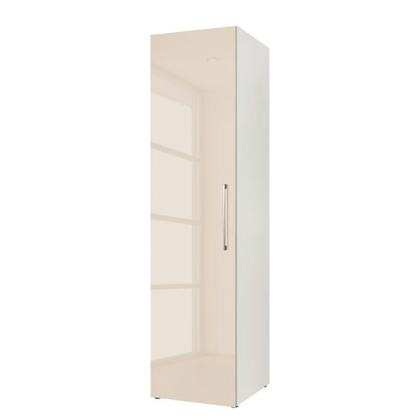 Drehtürenschrank KSW I - Hochglanz Macchiato - 50 cm (1-türig) Drehtürenschrank KSW I - Hochglanz Macchiato - 50 cm (1-türig)