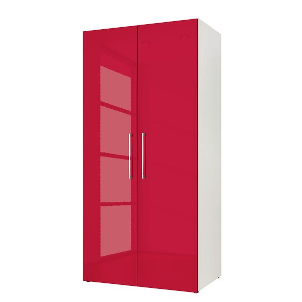 Drehtürenschrank KSW I - Hochglanz Rubinrot - 100 cm (2-türig) Drehtürenschrank KSW I - Hochglanz Rubinrot - 100 cm (2-türig)