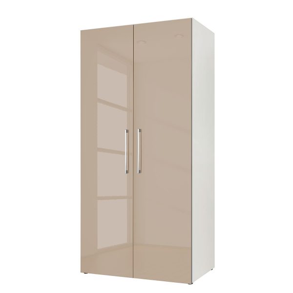 Drehtürenschrank KSW I - Hochglanz Sandgrau - 100 cm (2-türig) Drehtürenschrank KSW I - Hochglanz Sandgrau - 100 cm (2-türig)