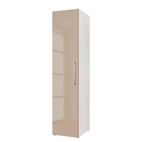 Drehtürenschrank KSW I - Hochglanz Sandgrau - 45 cm (1-türig) Drehtürenschrank KSW I - Hochglanz Sandgrau - 45 cm (1-türig)