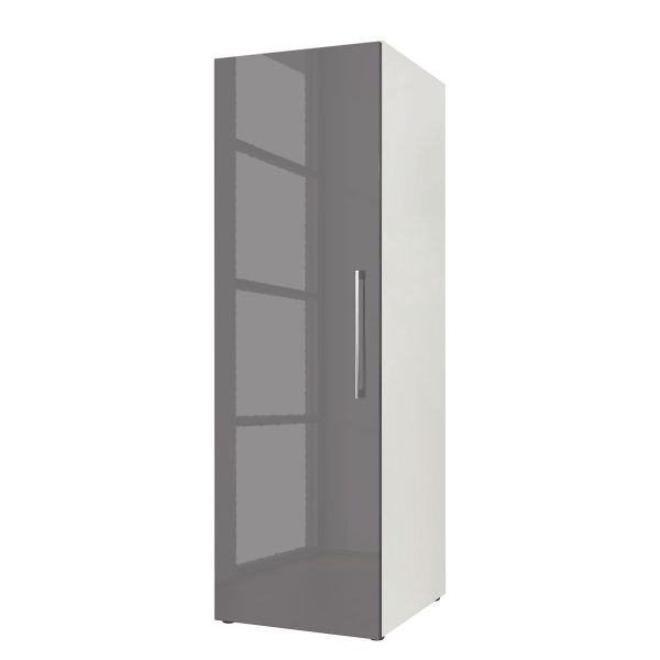 Drehtürenschrank KSW III - Hochglanz Lavagrau - 144 cm Drehtürenschrank KSW III - Hochglanz Lavagrau - 144 cm