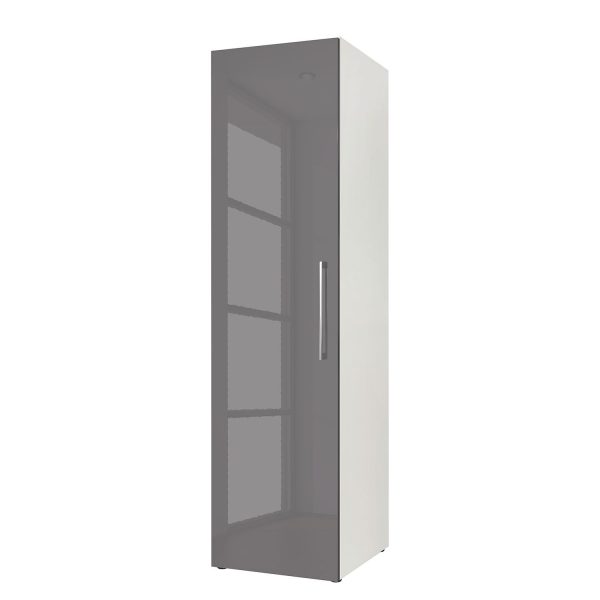 Drehtürenschrank KSW III - Hochglanz Lavagrau - 176 cm Drehtürenschrank KSW III - Hochglanz Lavagrau - 176 cm