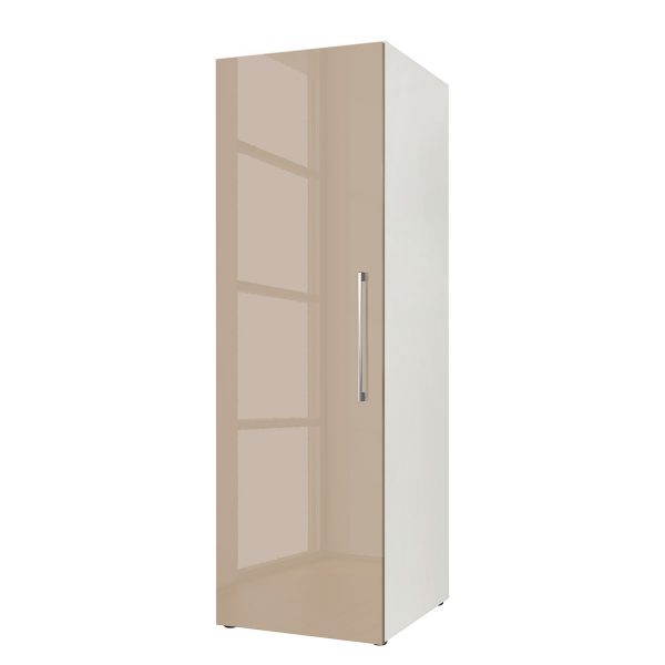 Drehtürenschrank KSW III - Hochglanz Sandgrau - 144 cm Drehtürenschrank KSW III - Hochglanz Sandgrau - 144 cm