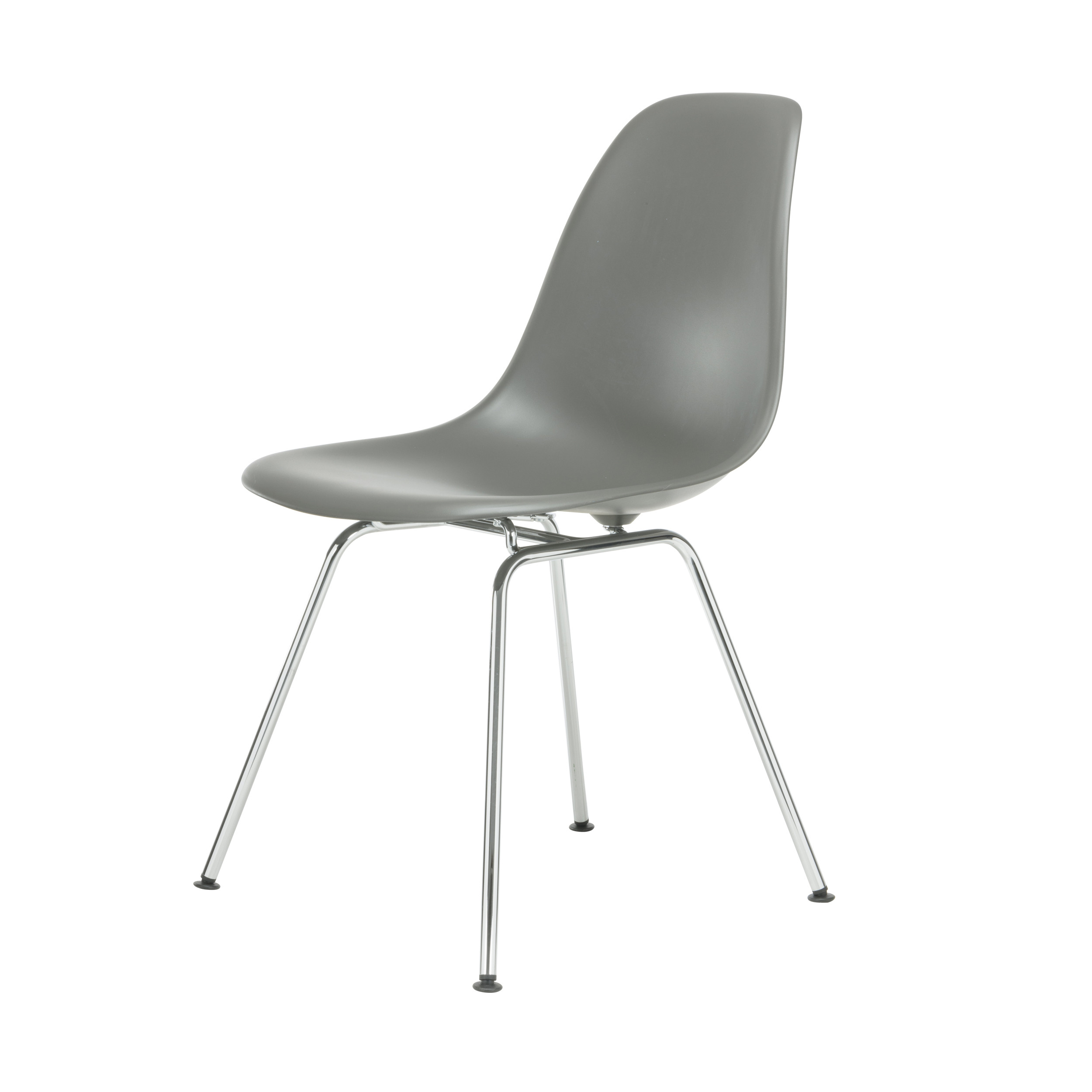 Eames Plastic Side Chair Stuhl DSX mit Kunststoffgleitern basalt neue