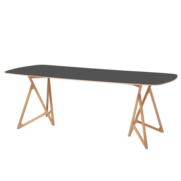 Esstisch Koza - Eiche massiv / Linoleum - Anthrazit / Eiche - 220 x 90 cm Esstisch Koza - Eiche massiv / Linoleum - Anthrazit / Eiche - 220 x 90 cm