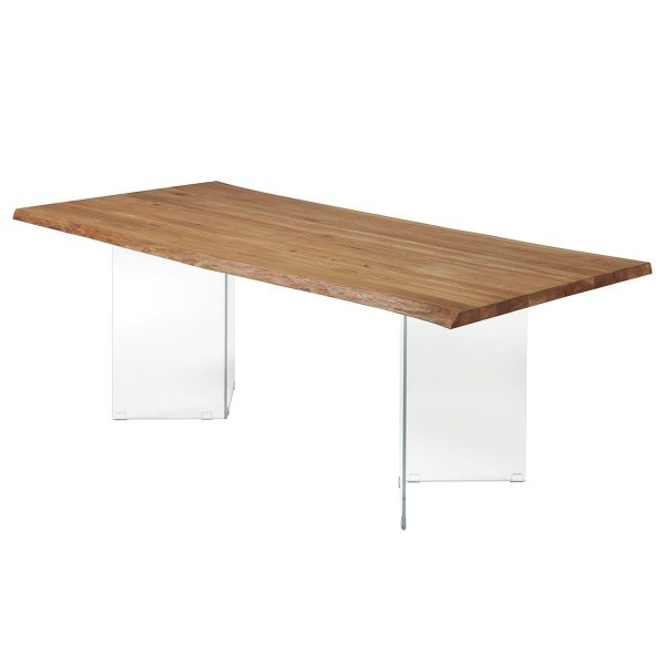 Esstisch Salea - Eiche massiv / Glas - Eiche Esstisch Salea - Eiche massiv / Glas - Eiche
