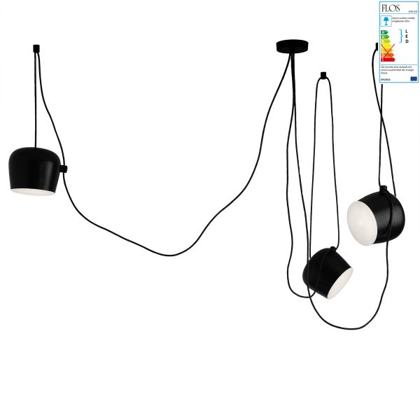 Flos - AIM LED-Pendelleuchten-Set (3 Pendelleuchten + Vielfach-Rosette) Flos - AIM LED-Pendelleuchten-Set (3 Pendelleuchten + Vielfach-Rosette)