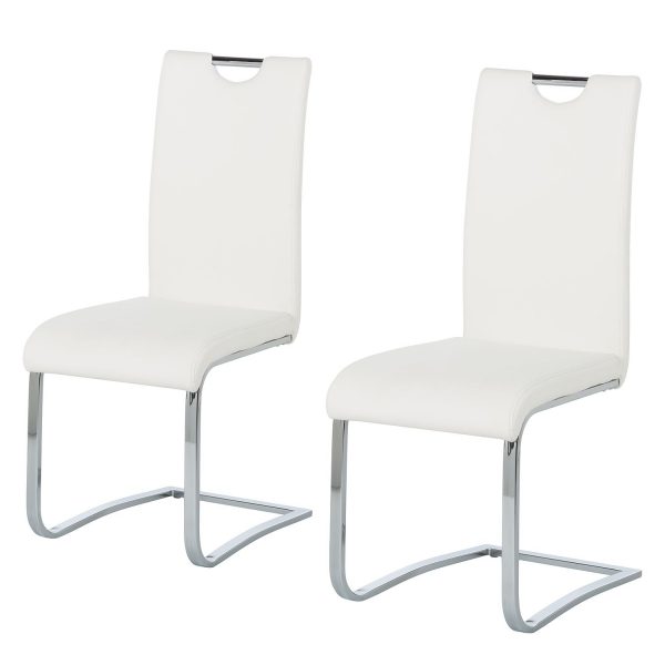 Freischwinger Nevia (2er-Set) - Kunstleder Weiß Freischwinger Nevia (2er-Set) - Kunstleder Weiß