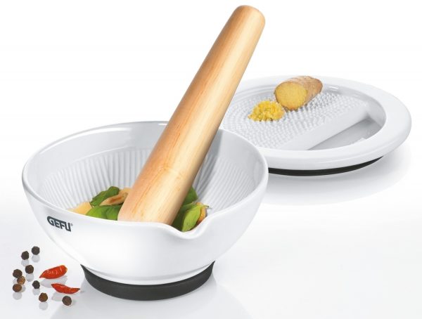 GEFU SURI Porzellanmörser mit Ingwerreibe GEFU SURI Porzellanmörser mit Ingwerreibe