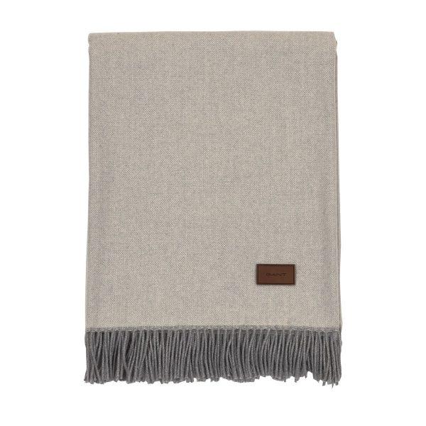 Gant Cashmere Blend Wohndecke mit Fransen Gant Cashmere Blend Wohndecke mit Fransen