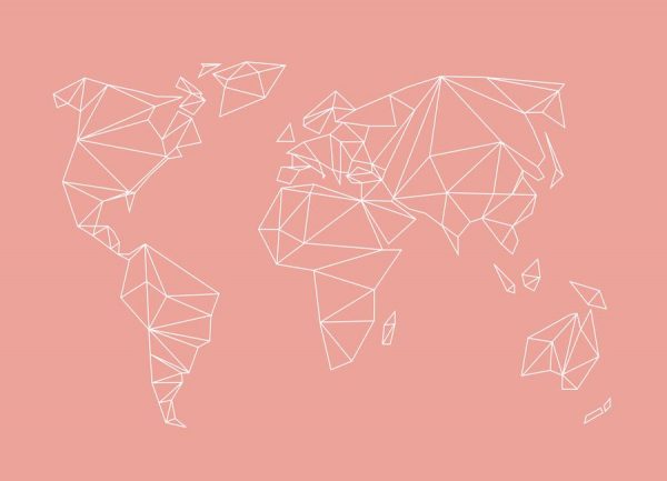 Geometrical World Blush Leinwandbild Geometrical World Blush Leinwandbild