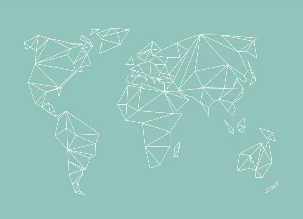 Geometrical World Green Leinwandbild Geometrical World Green Leinwandbild