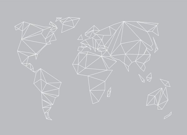 Geometrical World Grey Leinwandbild Geometrical World Grey Leinwandbild