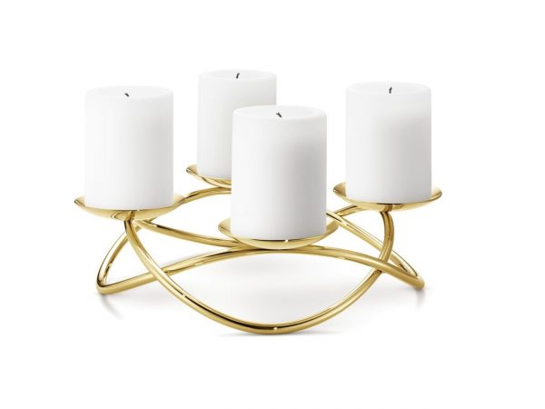 Georg Jensen Season Kerzenhalter groß mit Goldauflage Georg Jensen Season Kerzenhalter groß mit Goldauflage