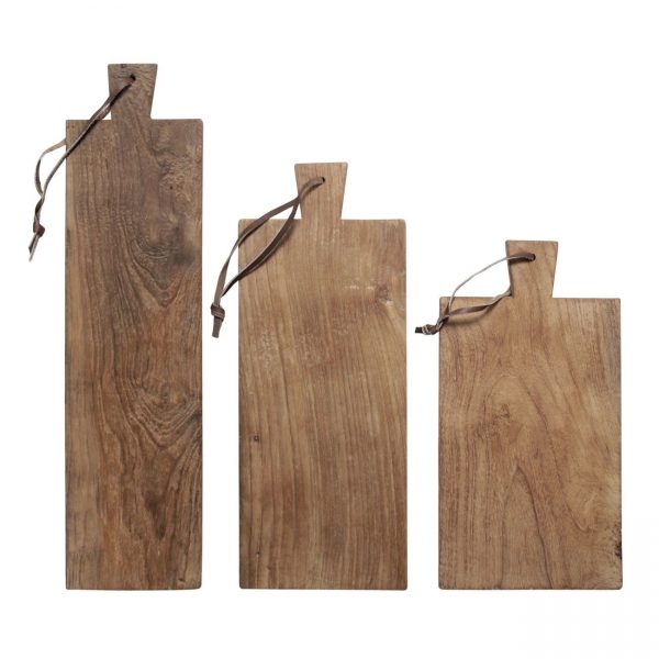 HK living Breadboards Teak Schneidebrett 3er Set HK living Breadboards Teak Schneidebrett 3er Set