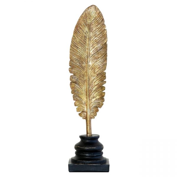 HK living Feather Ornament goldene Deko-Feder HK living Feather Ornament goldene Deko-Feder