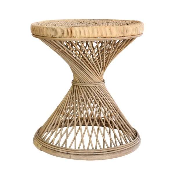 HK living Rattan Peacock Side Table Beistelltisch HK living Rattan Peacock Side Table Beistelltisch