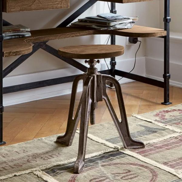 Hocker Tex braun H/Ø ca. 46-72/31 cm Hocker Tex braun H/Ø ca. 46-72/31 cm