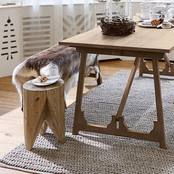 Hocker Woodie antikbraun HxØ 45x30 cm Hocker Woodie antikbraun HxØ 45x30 cm