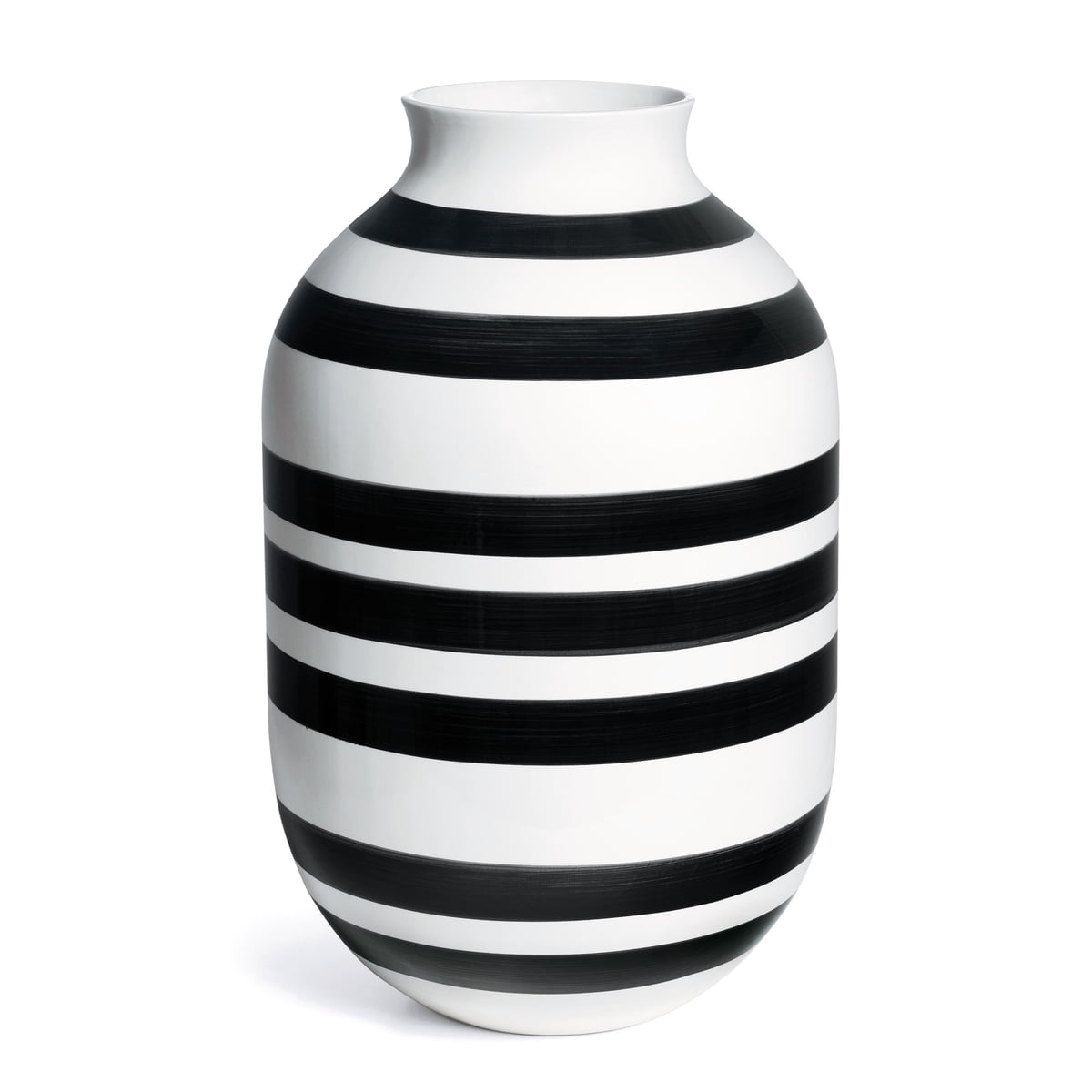 Kähler Design - Omaggio Vase, H 50 cm, schwarz / weiß Schwarz/Weiß H:50 online kaufen bei WOONIO