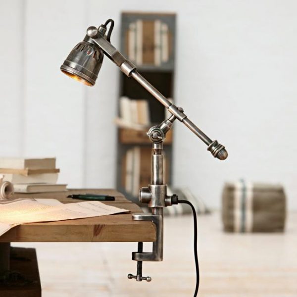 Klemmlampe Augusta antiksilber H/Ø ca. 47/6 Klemmlampe Augusta antiksilber H/Ø ca. 47/6