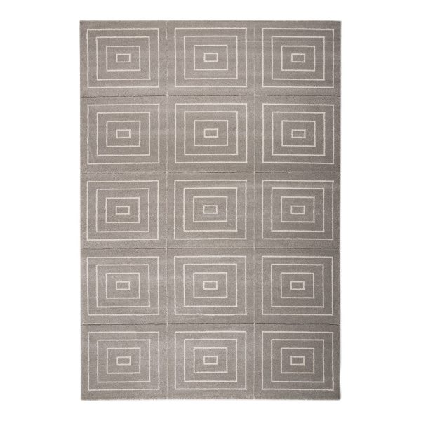Kurzflorteppich Wengle - Kunstfaser - Hellgrau / Weiß - 160 x 230 cm Kurzflorteppich Wengle - Kunstfaser - Hellgrau / Weiß - 160 x 230 cm