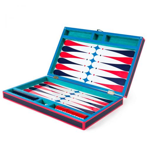 Lacquer Backgammon Set von Jonathan Adlerviolet Lacquer Backgammon Set von Jonathan Adlerviolet