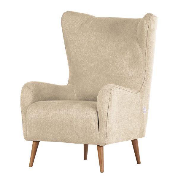 Ohrensessel Raze Flachgewebe - Warmes Beige Ohrensessel Raze Flachgewebe - Warmes Beige