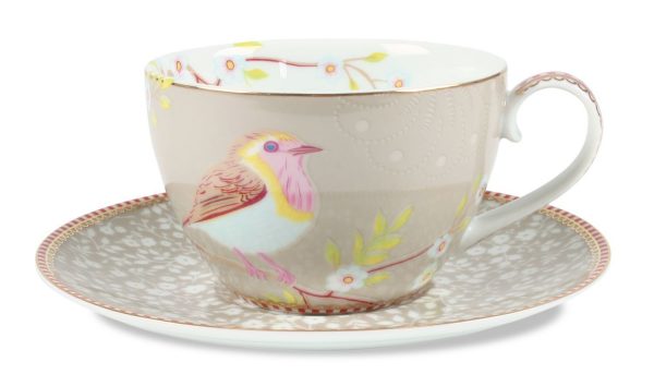 Pip Studio Early Bird Cappucinotasse und Untertasse Pip Studio Early Bird Cappucinotasse und Untertasse